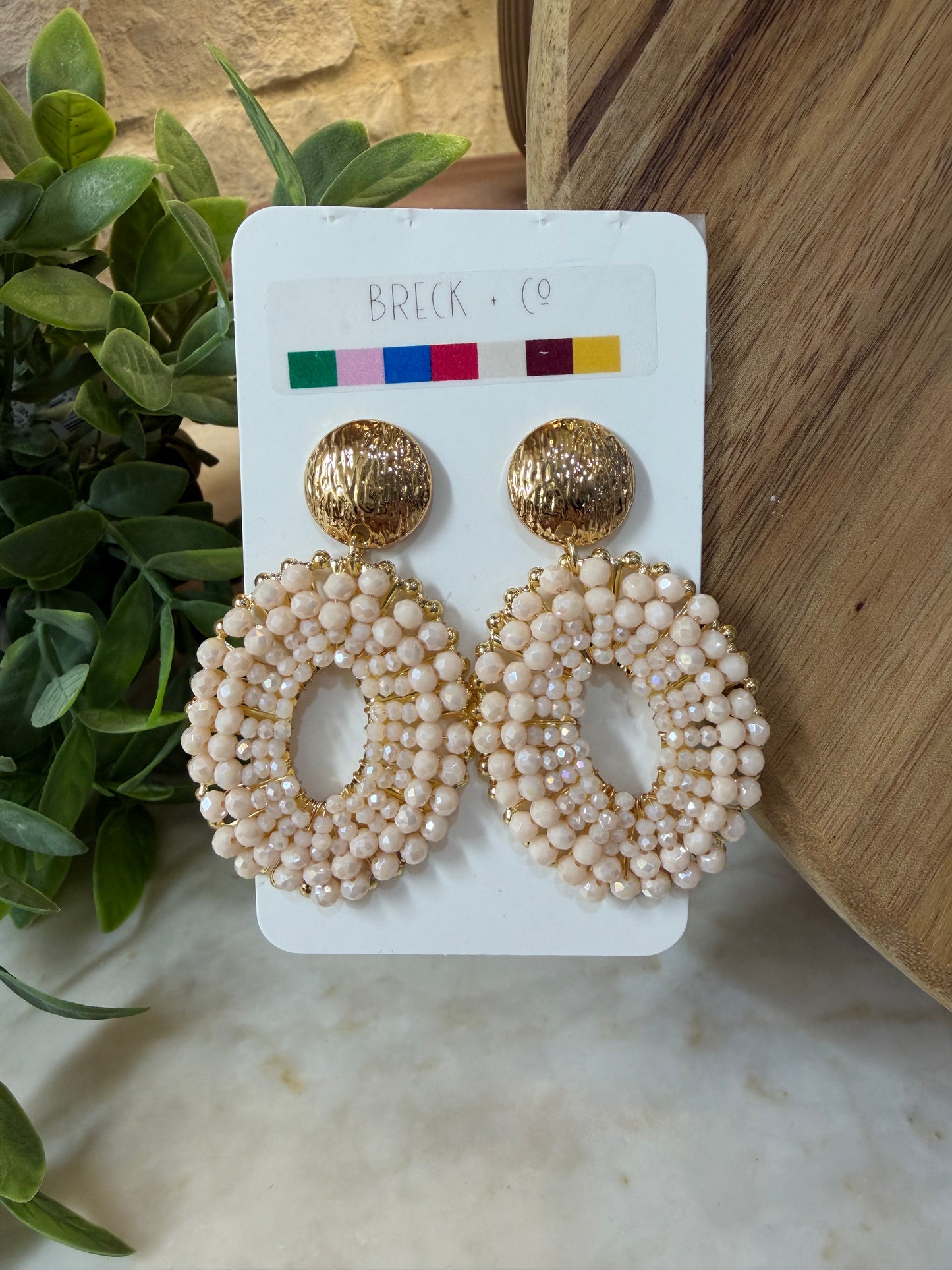 Ivory Beaded Earrings