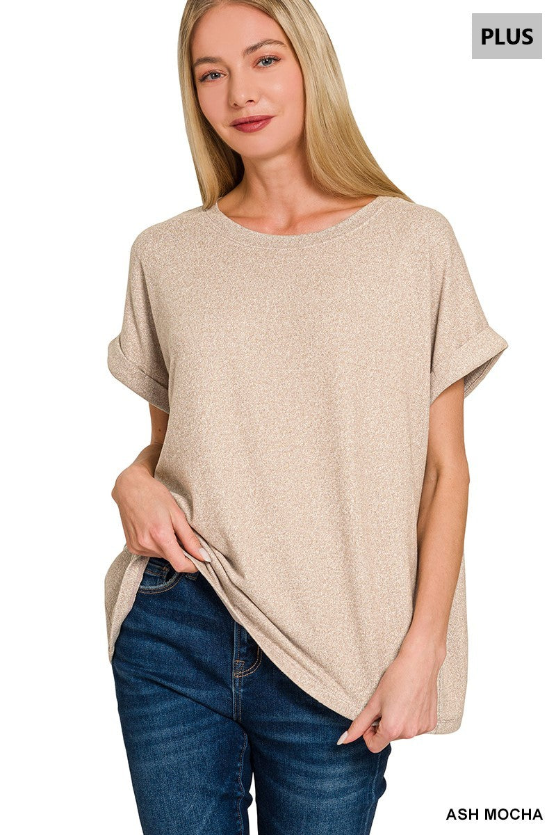 Ash Mocha Soft Melange Top