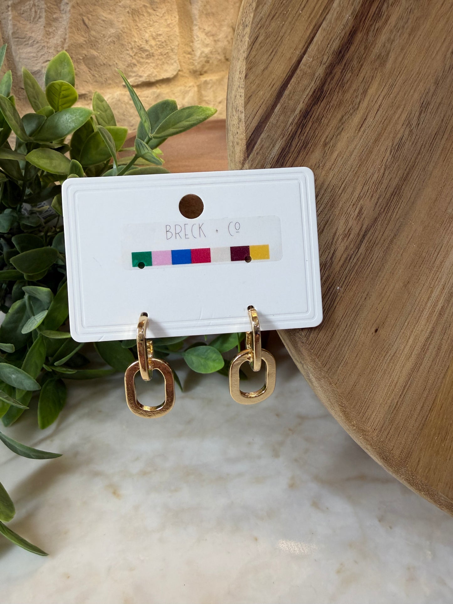 Linked Gold Earrings