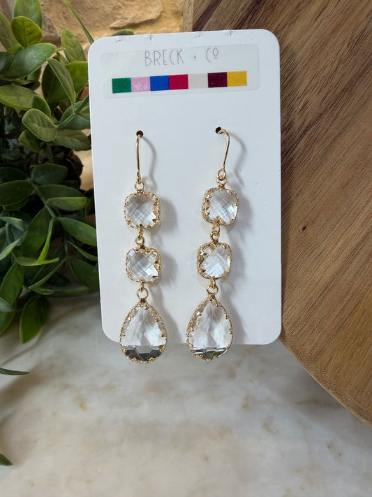Clear Drop Earrings