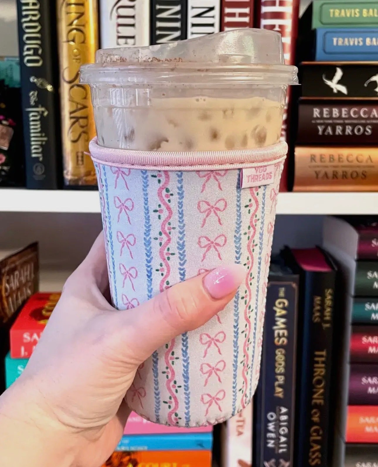 Bow Striped Large Drink Sleeve