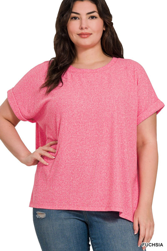 Fuchsia Soft Melange Top